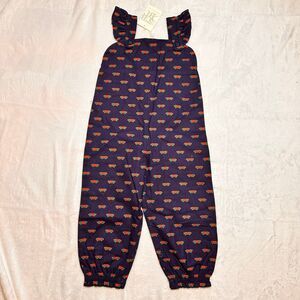 NWT The Beaufort Bonnet Co. heart print longall romper size 3t